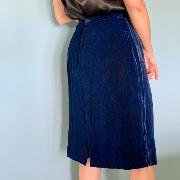 27 Waist Velour Skirt Vintage Marshall Fields - Picture 5 of 16